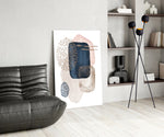 Boho Cluster glass print enhancing a creative office with editorial spirit