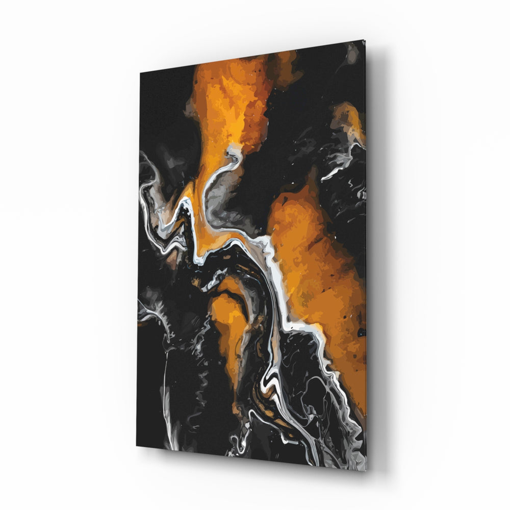 Alcohol-ink panel bringing sophisticated drama to a contemporary living space