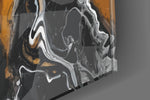Amber Marble panel catching low light to reveal its tactile bloom