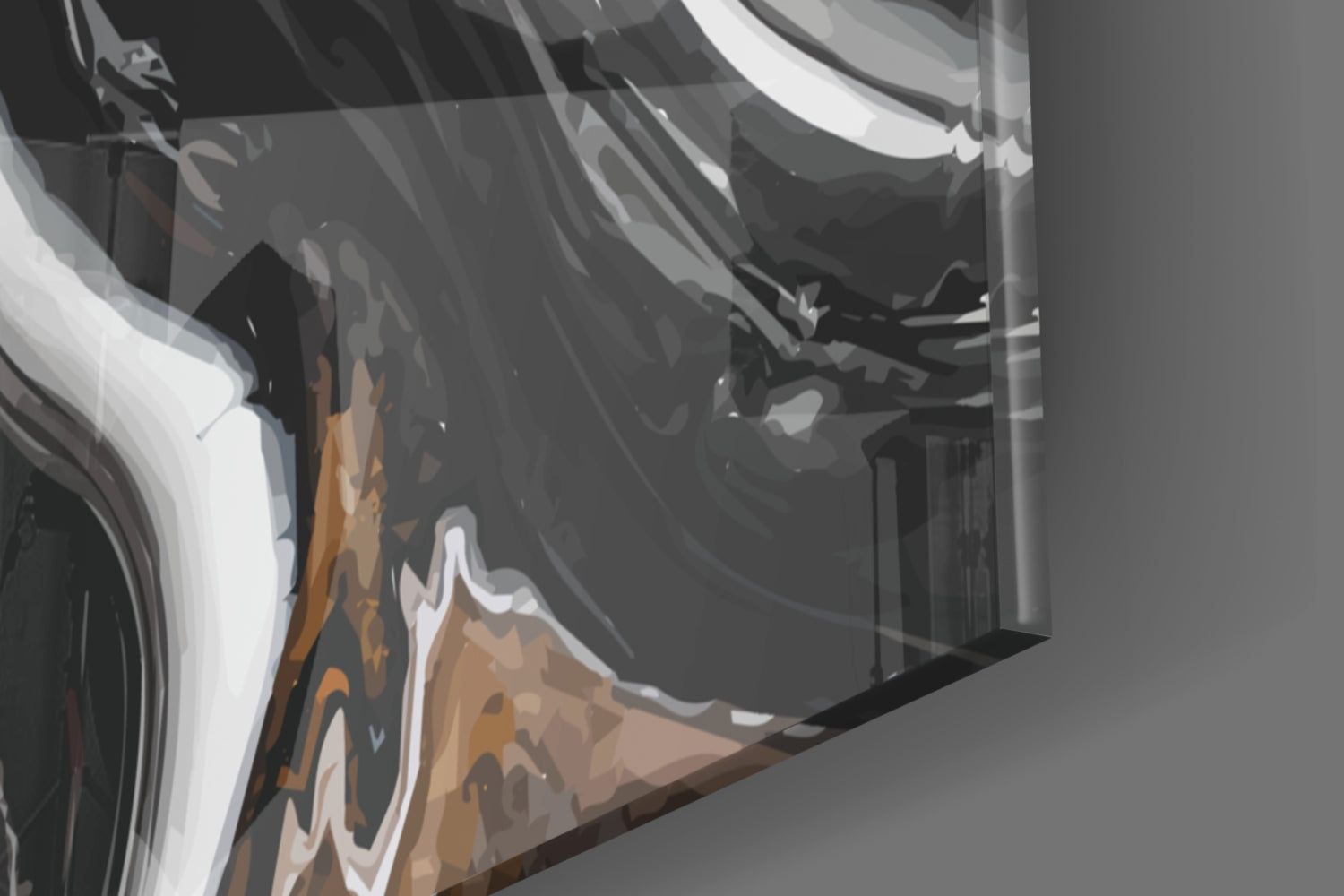 Abstract Glass Wall Art.