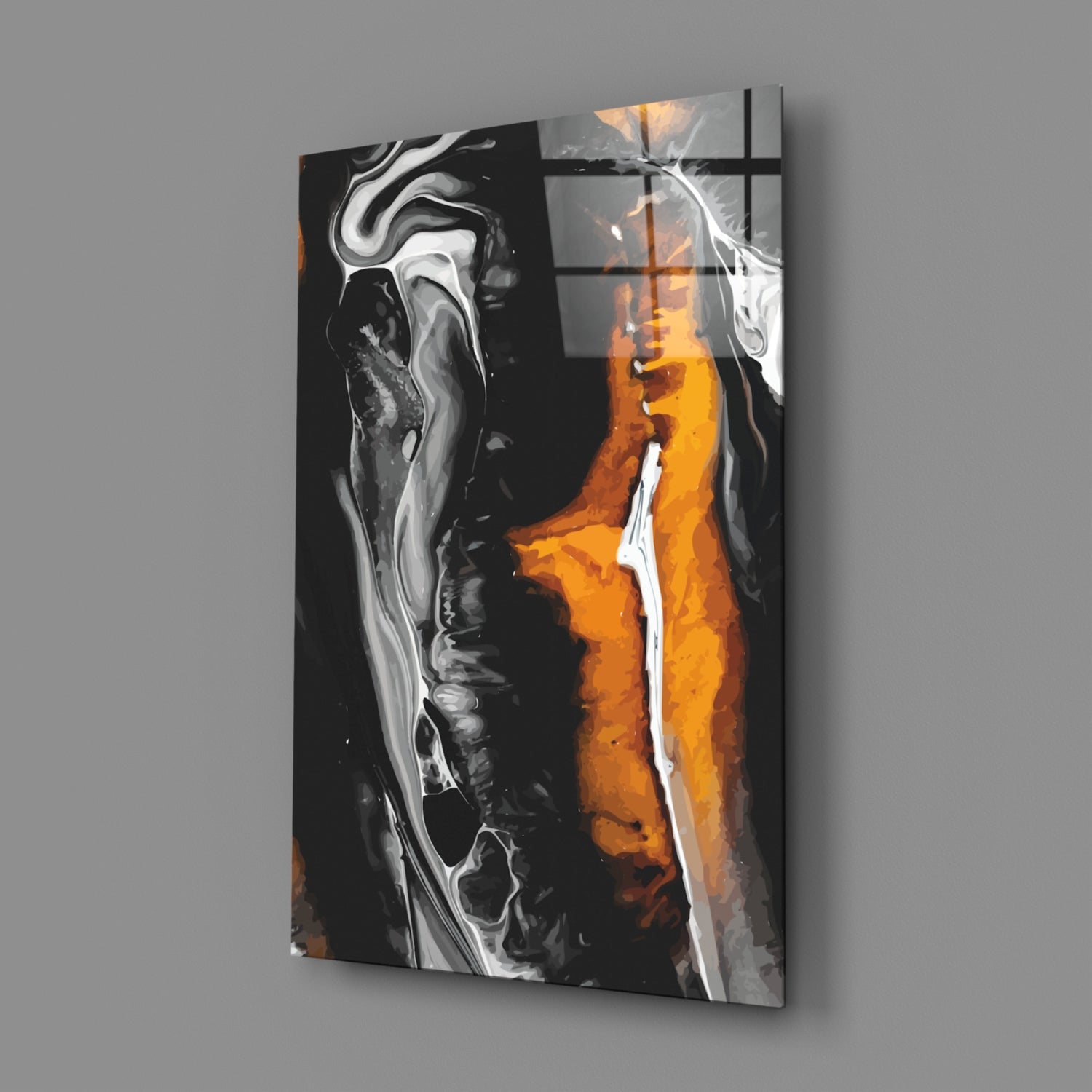 Abstract Glass Wall Art.