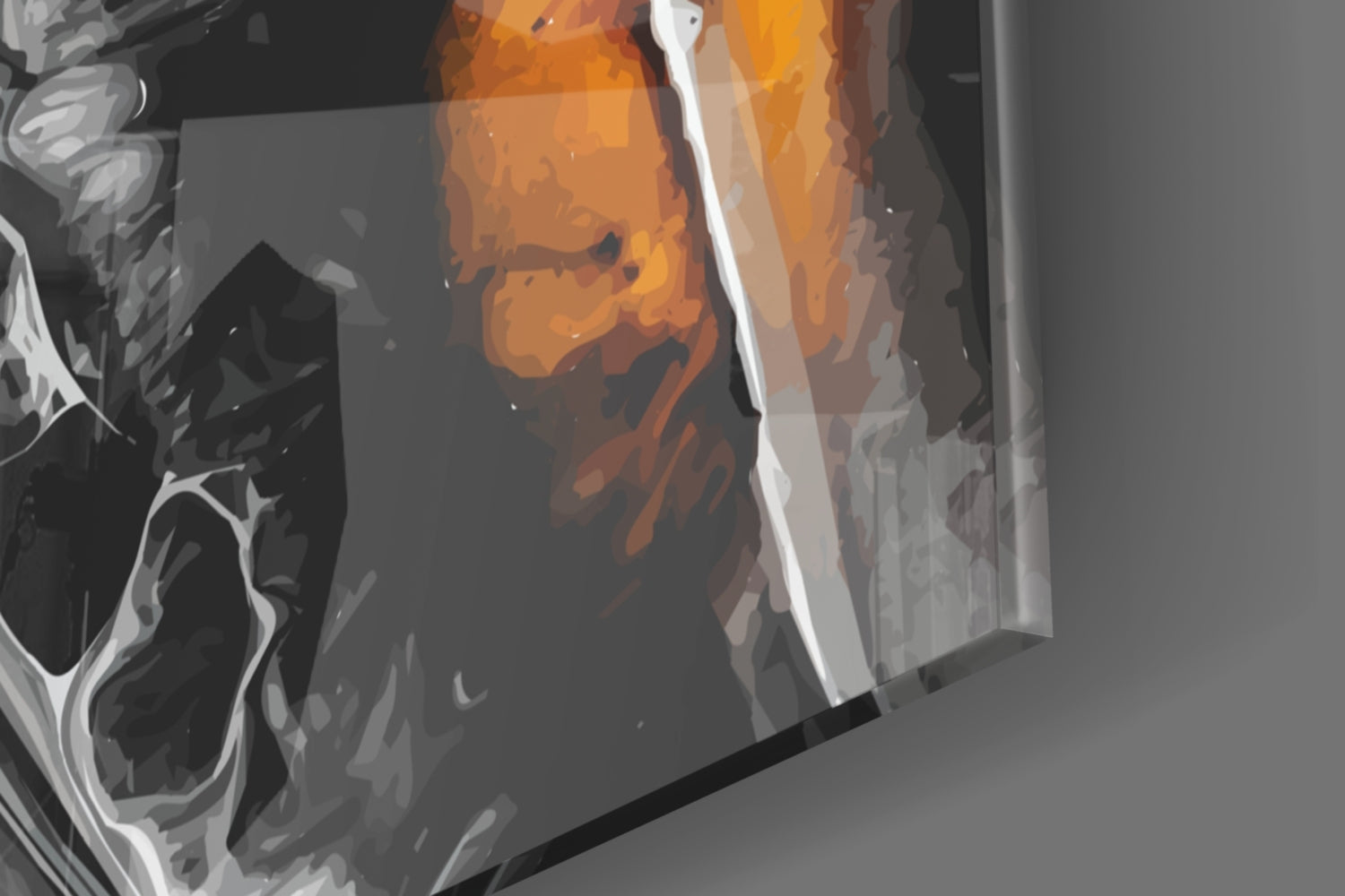 Abstract Glass Wall Art.