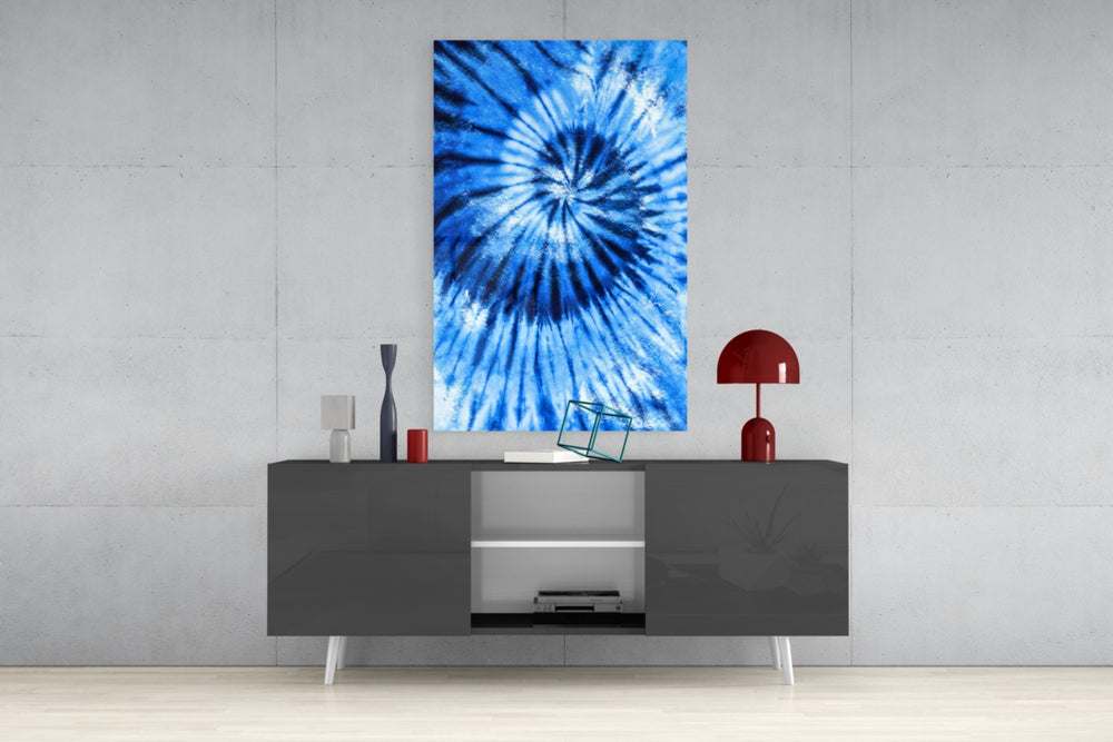 Blue Mosaic Glass Wall Art.