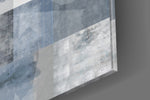 Soft Patchwork panel catching gallery light to reveal its tactile wash