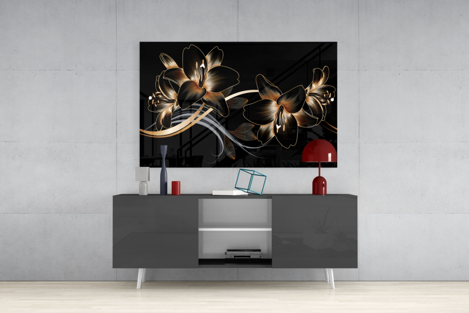 Flower Glass Wall Art.