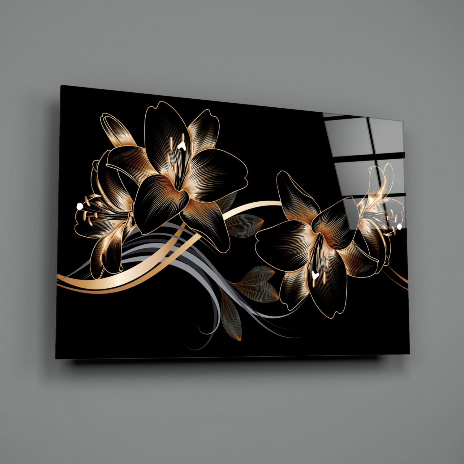 Flower Glass Wall Art.