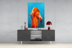 Flamingos Glass Wall Art.