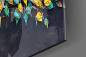 Jewel Tree panel catching gallery light to reveal its tactile ridge