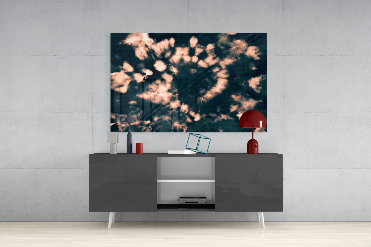 Abstract Glass Wall Art.