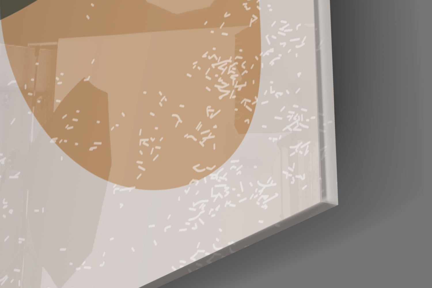 Abstract Shapes Glass Wall Art.