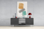 Abstract Shapes Glass Wall Art.