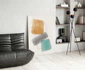 Soft Trio glass print enhancing a bedroom with editorial spirit