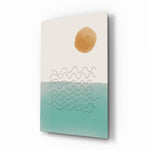 Coastal-minimalist panel bringing serene drama to a contemporary living space
