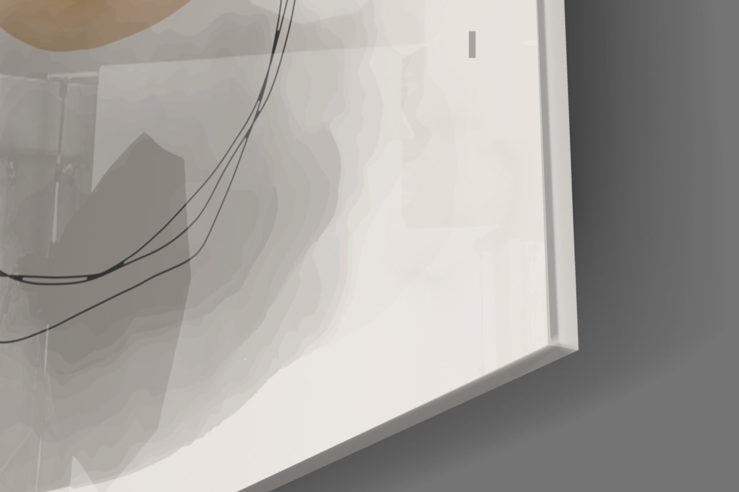 Abstract Shapes Glass Wall Art.