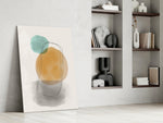 Sun And Moon artwork anchoring a wall with soft modern palette