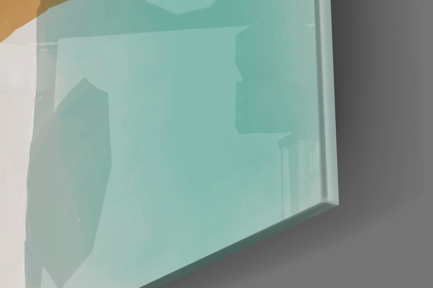 Abstract Shapes Glass Wall Art.