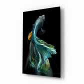 Macro-wildlife panel bringing luxe drama to a contemporary living space