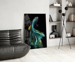 Betta Fish glass print enhancing a foyer with cinematic drama