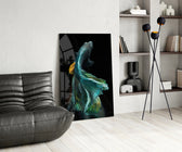 Betta Fish glass print enhancing a foyer with cinematic drama