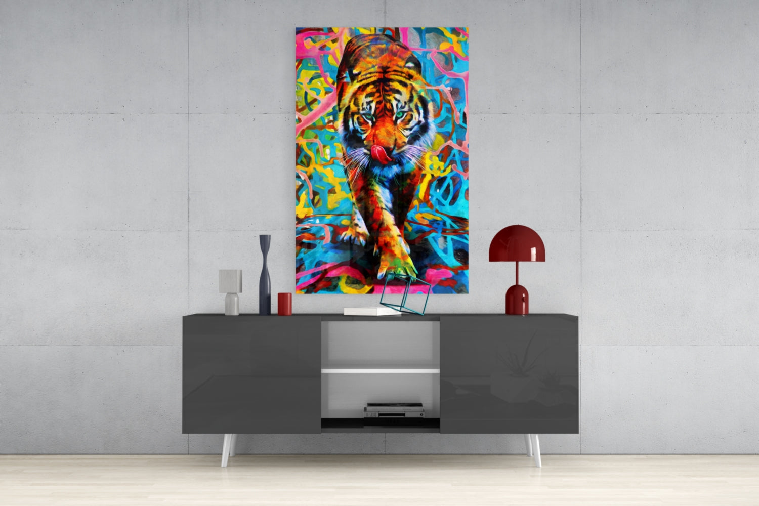 Tiger Glass Wall Art.