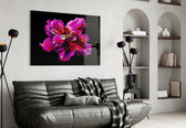 Magenta Bloom panel adding editorial mood to a master bedroom