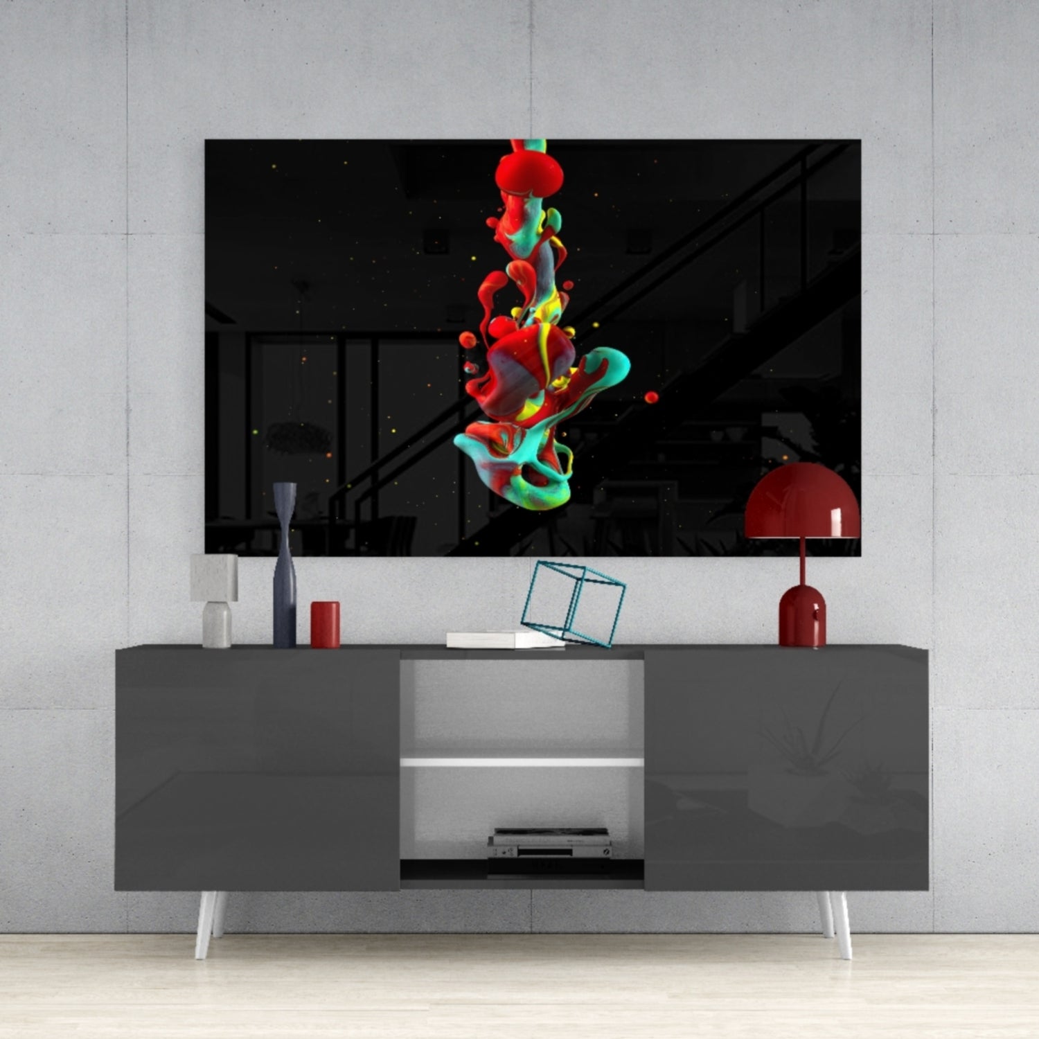 Colors Glass Wall Art.