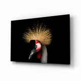 Crane Bird Glass Wall Art.