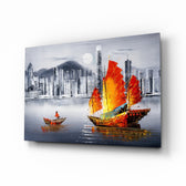 Selective-color panel bringing urbanist drama to a contemporary living space