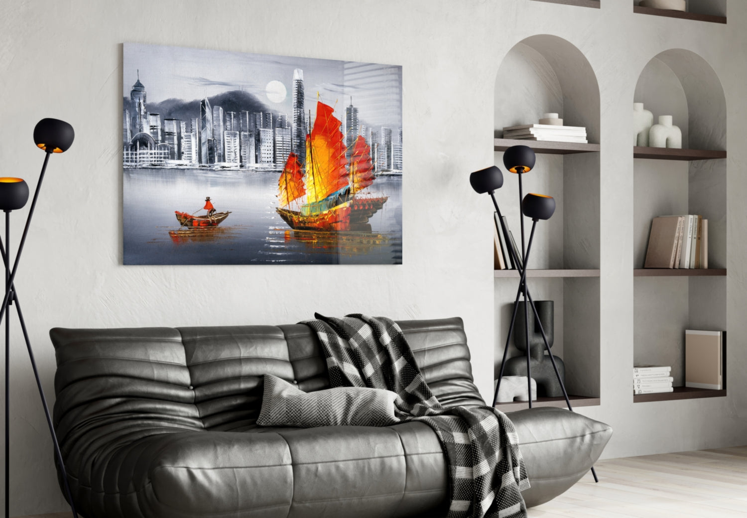 Sailboat Glass Wall Art.