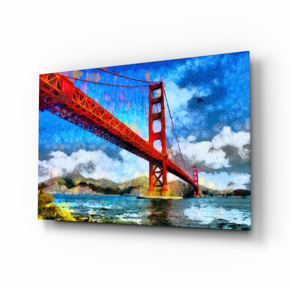 Impressionist-landmark panel bringing wanderlust drama to a contemporary living space