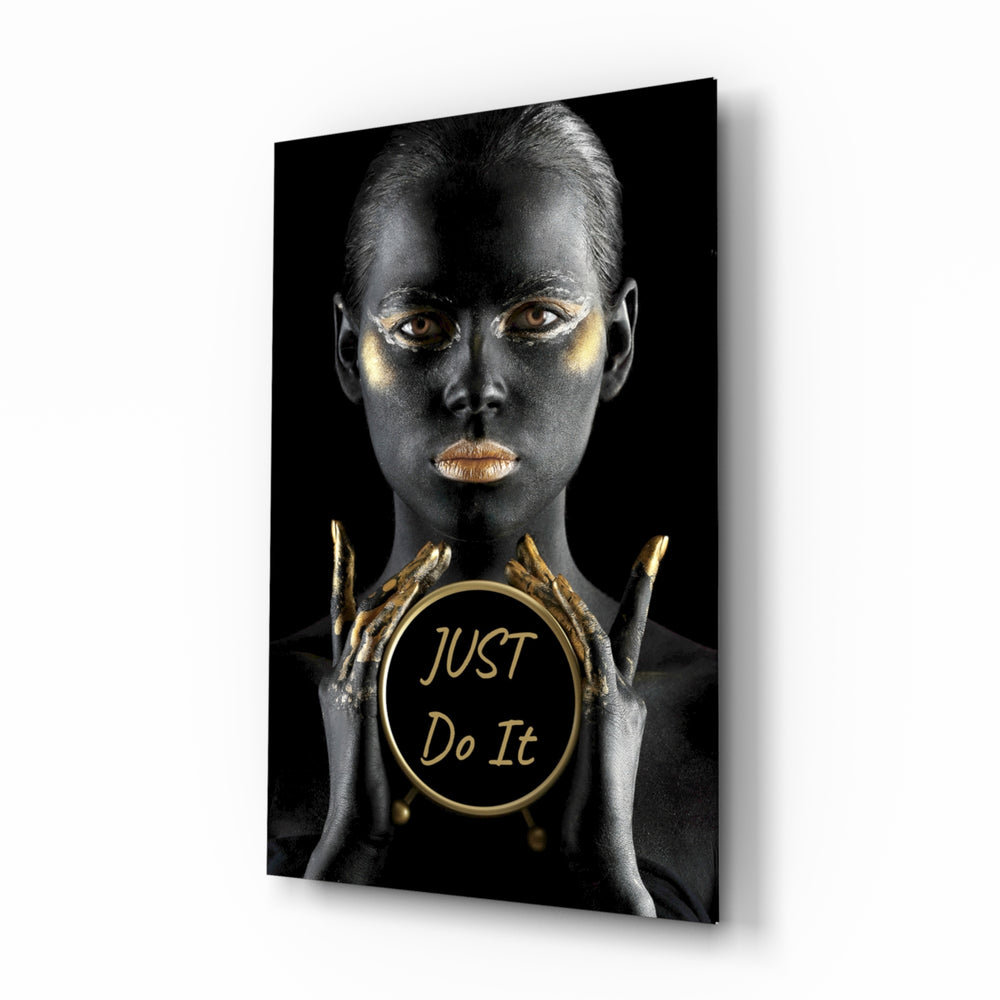 Luxe-motivational panel bringing editorial drama to a contemporary living space