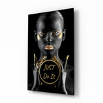 Luxe-motivational panel bringing editorial drama to a contemporary living space