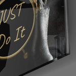 Just Do It panel catching low light to reveal its tactile precision