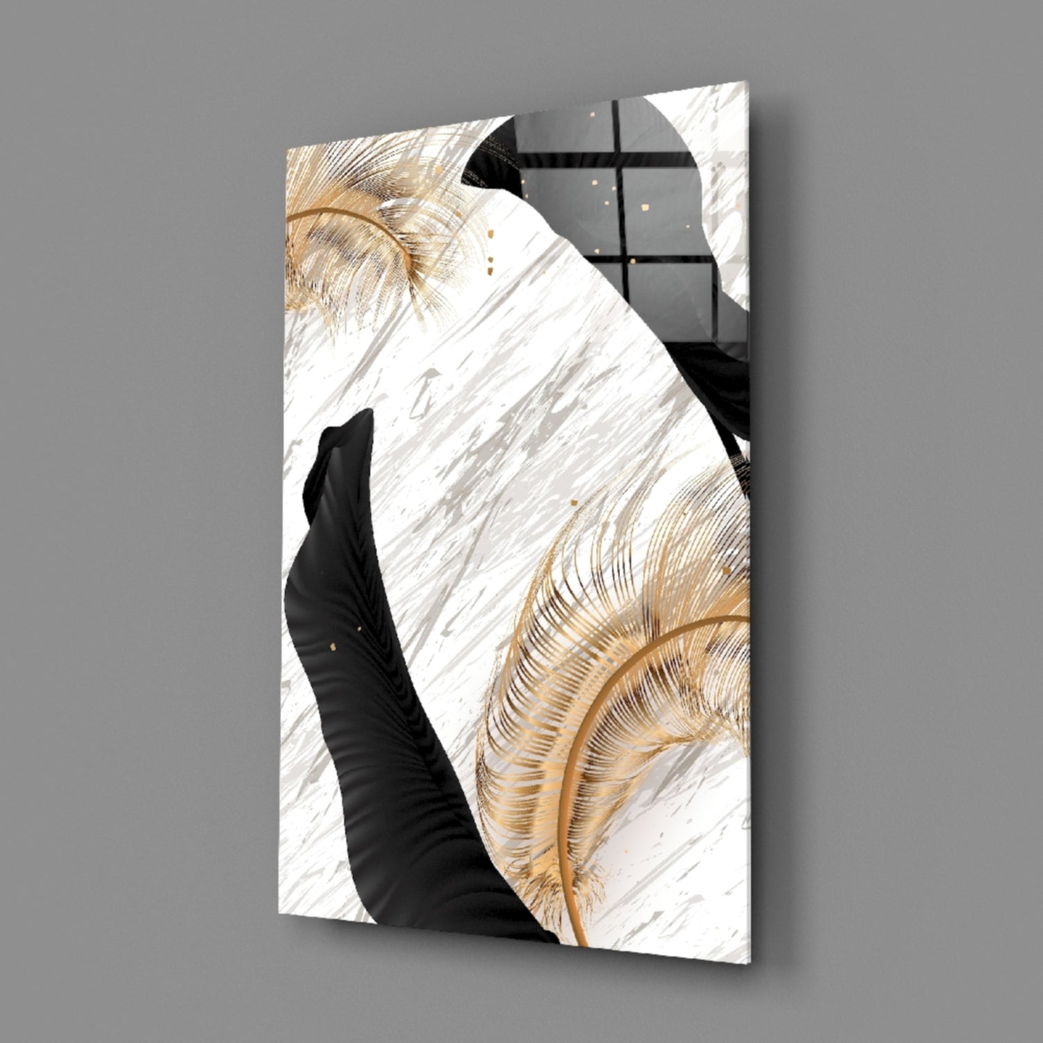 Leaves Glass Wall Art.