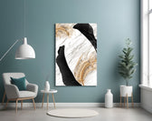 Black Gold Feathers panel adding luxury mood to a master bedroom