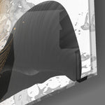 Marble Feathers panel catching gallery light to reveal its tactile filigree