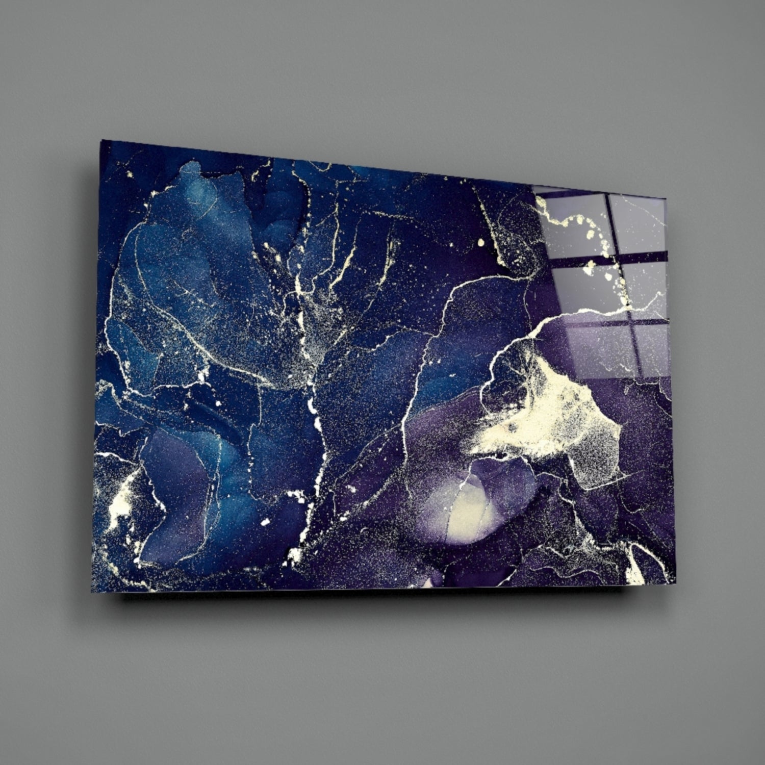 Abstract Depth Glass Wall Art.