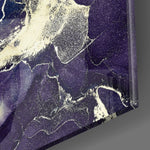 Indigo Marble panel catching gallery light to reveal its tactile bloom