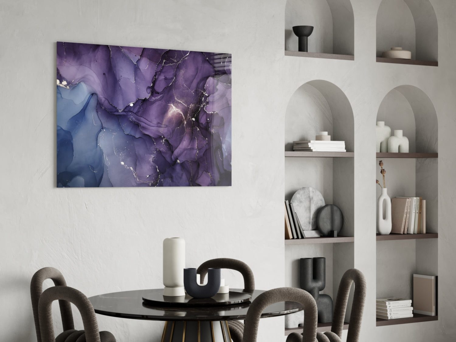 Abstract Depth Glass Wall Art.