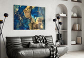 Cobalt Gold Tide panel adding editorial mood to a study