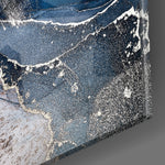 Sapphire Stone panel catching window light to reveal its tactile bloom