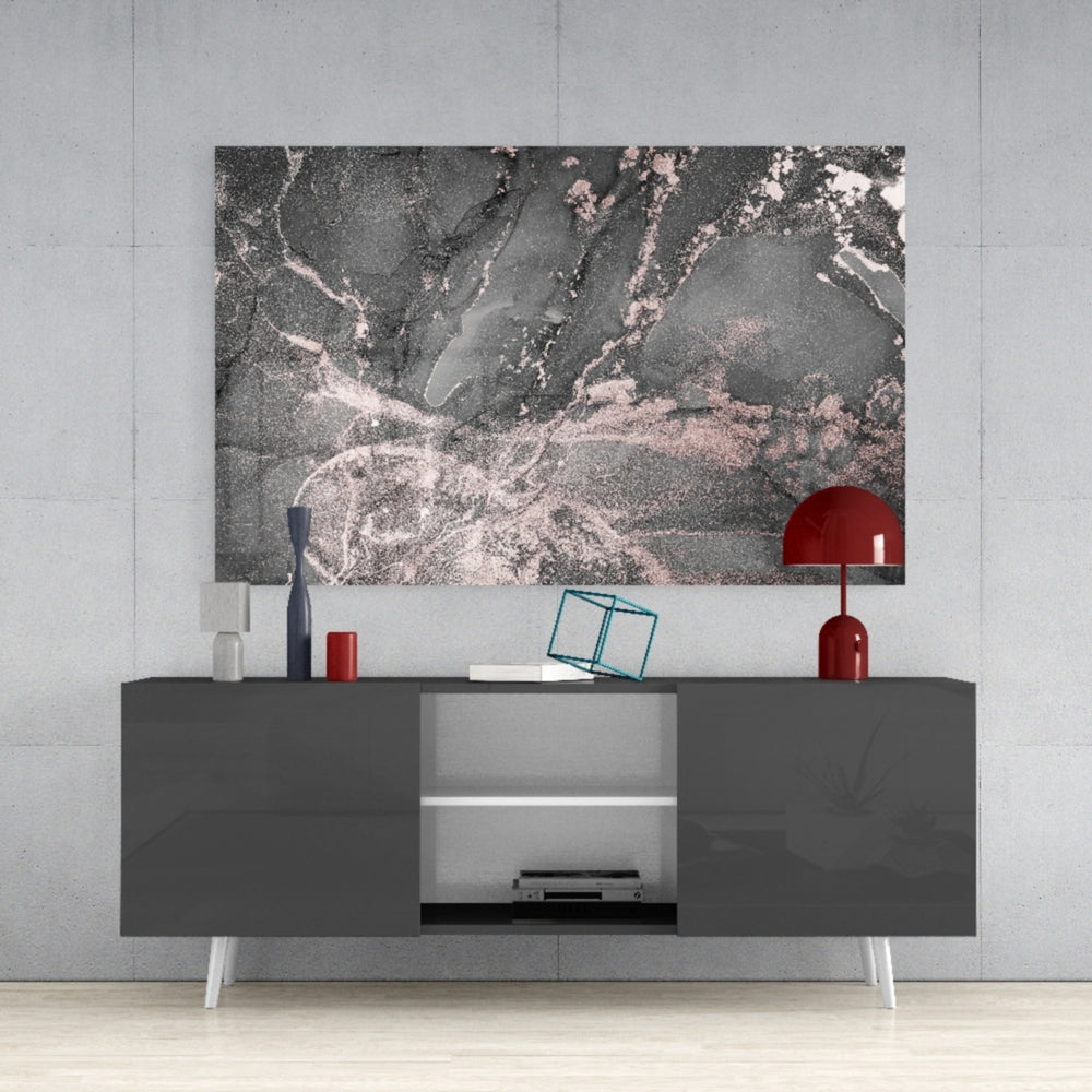Abstract Depth Glass Wall Art.