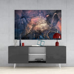 Abstract Depth Glass Wall Art.