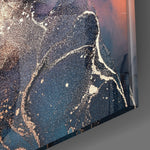 Nebula Bloom panel catching brass-light to reveal its metallic spark