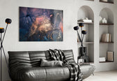 Nebula Bloom panel adding luxe mood to a foyer