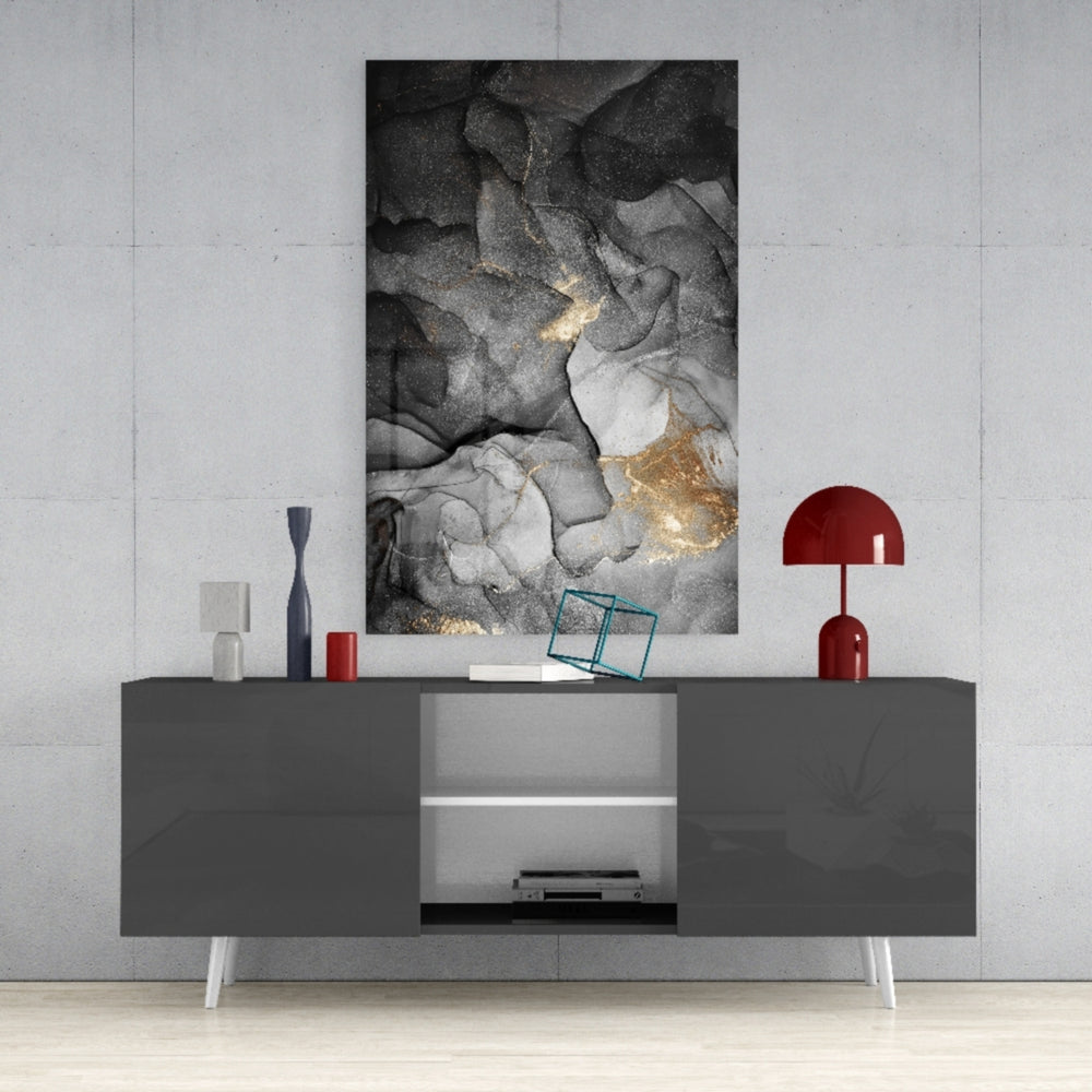 Abstract Depth Glass Wall Art.