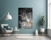 Charcoal Lightning panel adding editorial mood to a foyer
