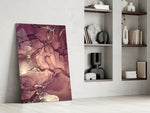 Mauve Filigree artwork anchoring a wall with romantic luxe palette