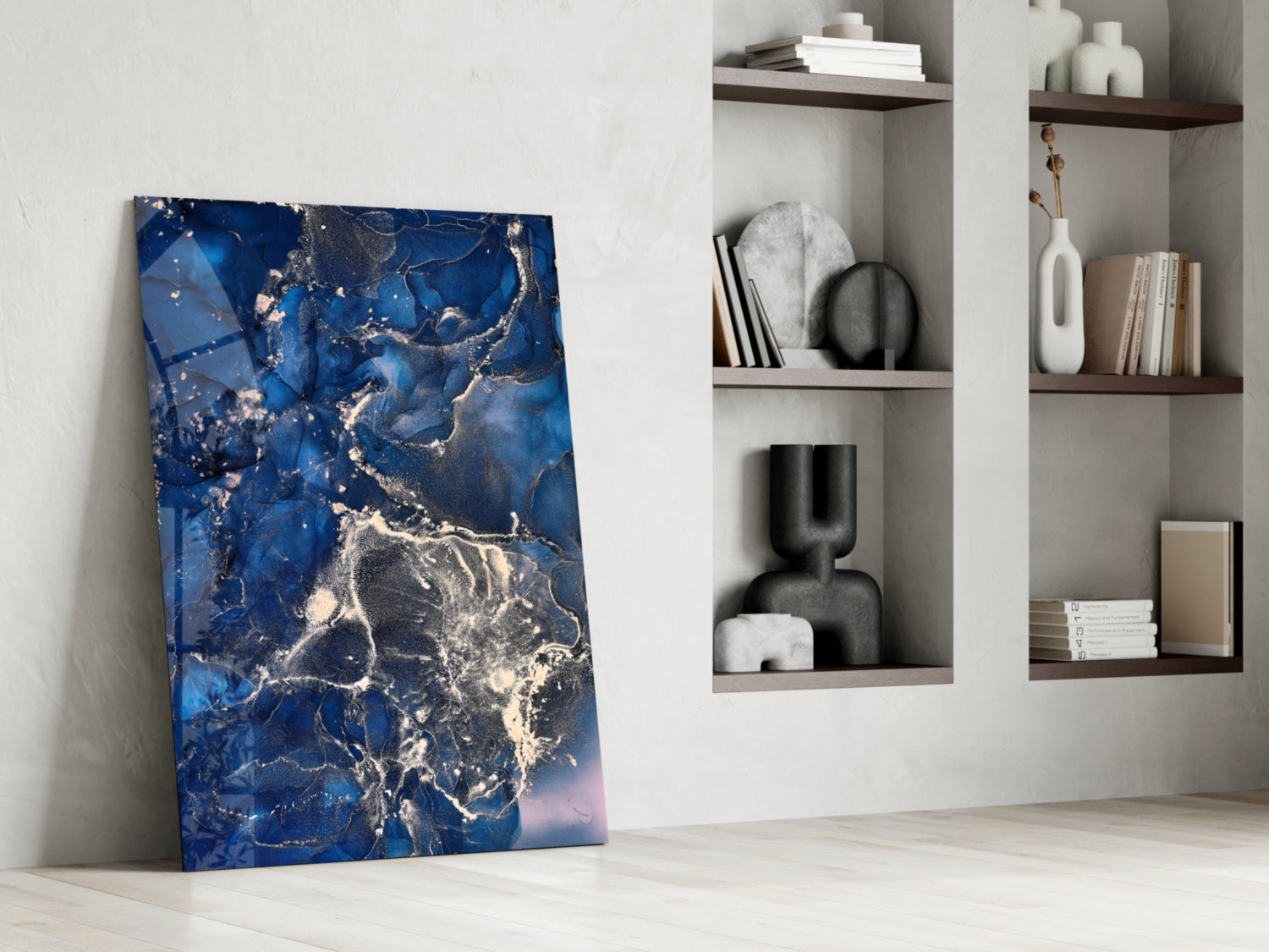 Abstract Depth Glass Wall Art.