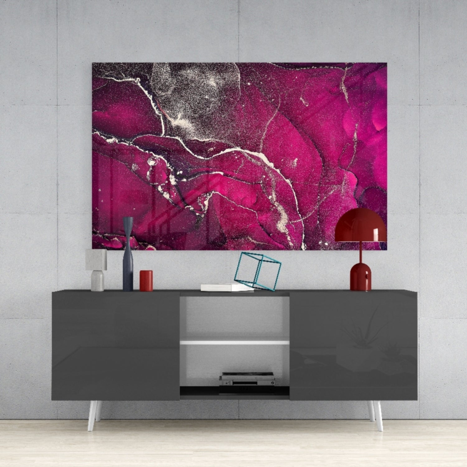 Abstract Depth Glass Wall Art.